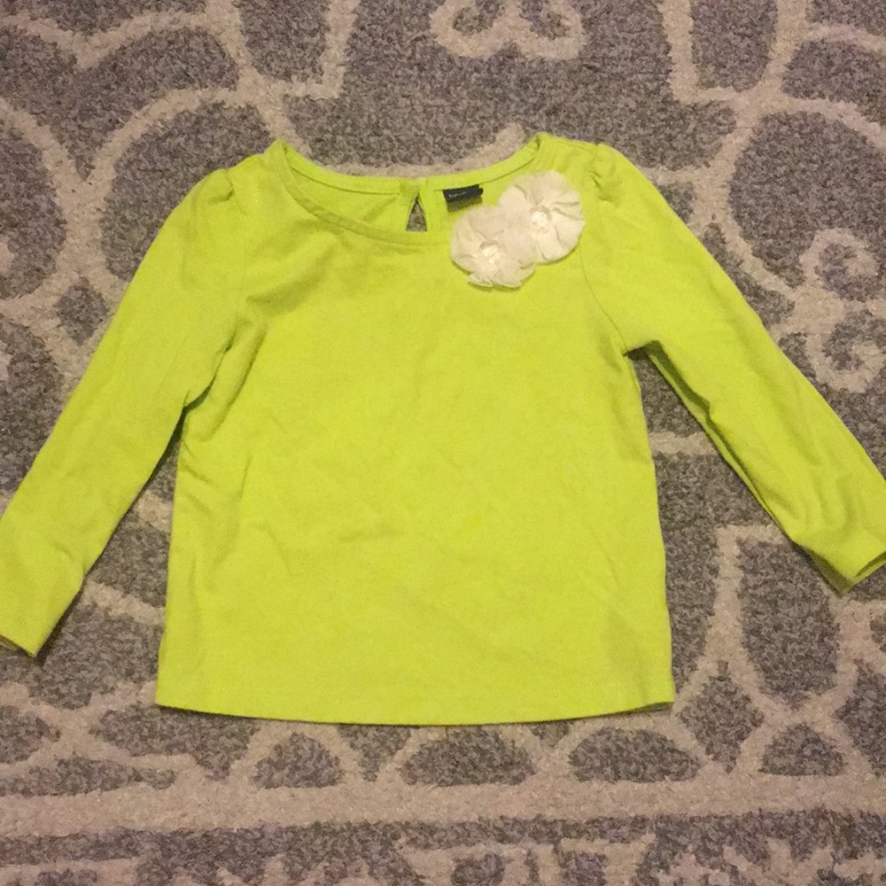 Baby Gap green floral top